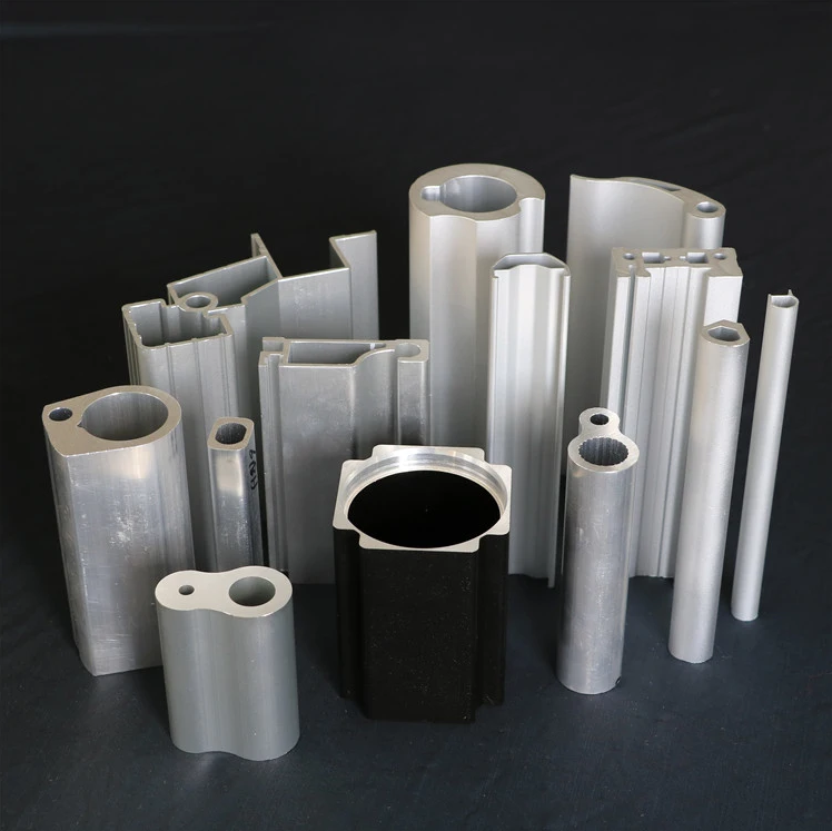 Tipo de cilindro de plata Perfil extruido de metal de aluminio